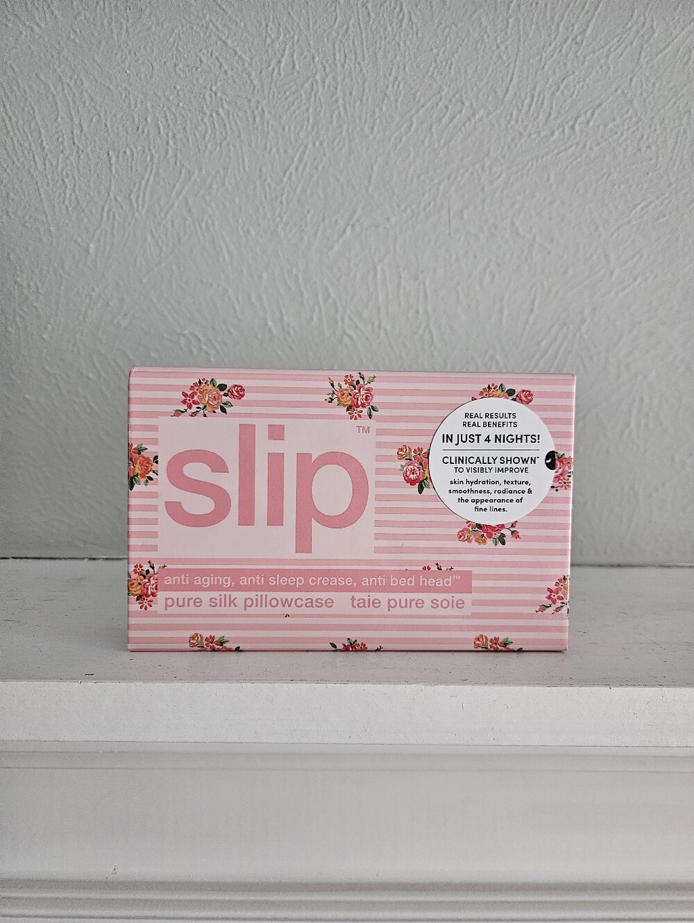 NWT Slip Queen Sized Silk Pillowcase- Petal